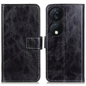 Honor X7b/90 Smart Wallet Schutzhülle mit Magnetverschluss - Schwarz