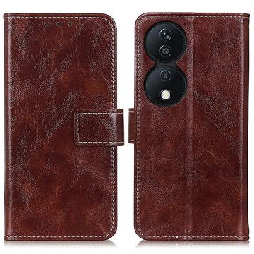 Honor X7b/90 Smart Wallet Schutzhülle mit Magnetverschluss - Braun