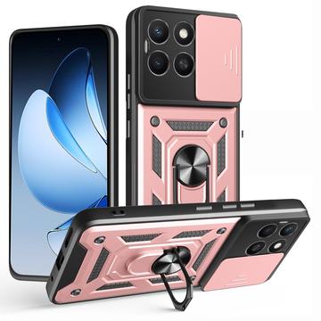Honor X8c Drehring-Hybrid Hülle mit Kameraschutz - Roségold