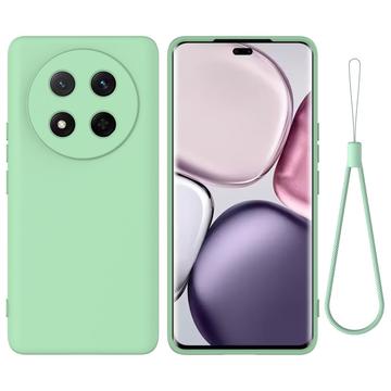 Honor X60 Pro/X9c/Magic7 Lite Liquid Silikonhülle mit Handschlaufe - Grün