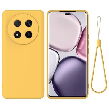 Honor X60 Pro/X9c/Magic7 Lite Liquid Silikonhülle mit Handschlaufe - Gelb