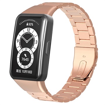 Huawei Band 6, Honor Band 6 Edelstahlarmband - 37mm - Roségold