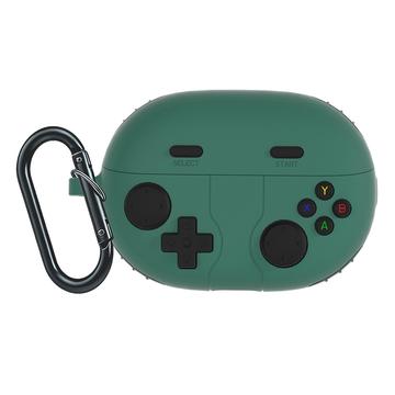 Huawei FreeBuds Pro 5 Retro-Gamepad-Silikonhülle mit Karabinerhaken - Grün