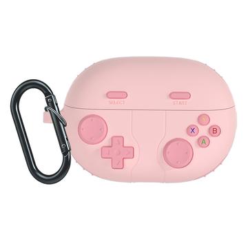 Huawei FreeBuds Pro 5 Retro-Gamepad-Silikonhülle mit Karabinerhaken - Pink
