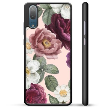 Huawei P20 Schutzhülle - Romantische Blumen