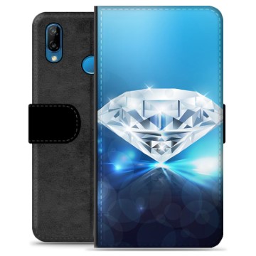 Huawei P20 Lite Premium Schutzhülle mit Geldbörse - Diamant