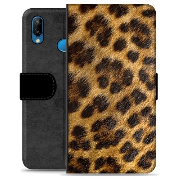 Huawei P20 Lite Premium Schutzhülle mit Geldbörse - Leopard