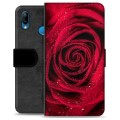 Huawei P20 Lite Premium Schutzhülle mit Geldbörse - Rose