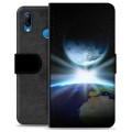 Huawei P20 Lite Premium Schutzhülle mit Geldbörse - Weltraum