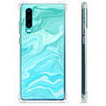 Huawei P30 Hybrid Hülle - Blauer Marmor