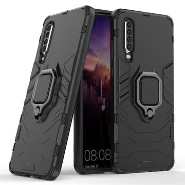 Huawei P30 Hybrid Case mit Ringhalterung - Schwarz