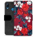 Huawei P30 Lite Premium Schutzhülle mit Geldbörse - Vintage Blumen