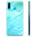 Huawei P30 Lite TPU Hülle - Blauer Marmor