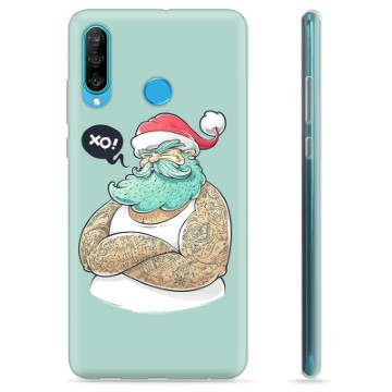 Huawei P30 Lite TPU Hülle - Cooler Weihnachtsmann