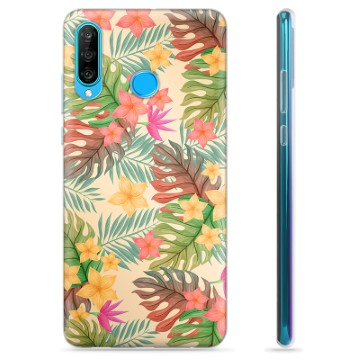 Huawei P30 Lite TPU Hülle - Pinke Blumen