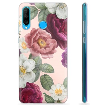 Huawei P30 Lite TPU Hülle - Romantische Blumen