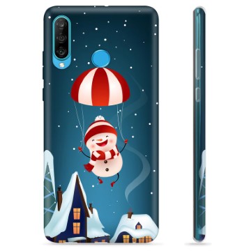 Huawei P30 Lite TPU Hülle - Schneemann