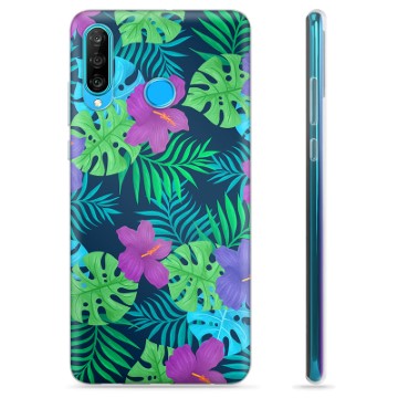 Huawei P30 Lite TPU Hülle - Tropische Blumen
