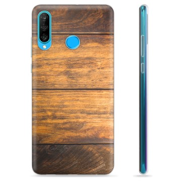 Huawei P30 Lite TPU Hülle - Holz