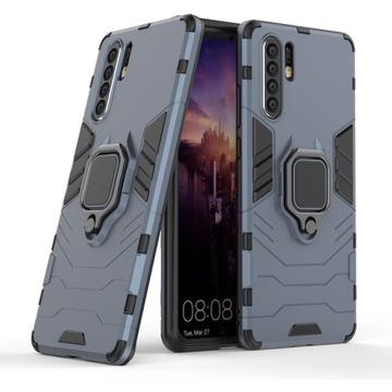 Huawei P30 Pro Hybrid Case mit Ringhalterung - Blau