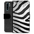 Huawei P30 Pro Premium Schutzhülle mit Geldbörse - Zebra