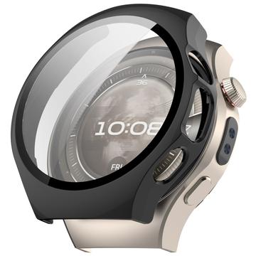 Huawei Watch 5 Kunststoff Hülle mit Panzerglas - 46mm - Schwarz