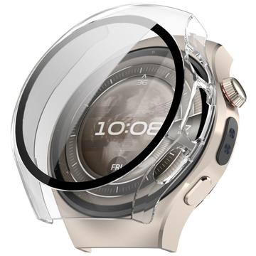 Huawei Watch 5 Kunststoff Hülle mit Panzerglas - 42mm - Durchsichtig