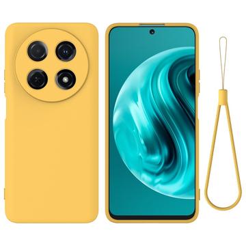 Huawei nova 13i Liquid Silikonhülle mit Handschlaufe - Gelb