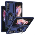 Samsung Galaxy Z Fold3 5G Hybrid Case mit Metall Stand - Blau