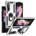 Samsung Galaxy Z Fold3 5G Hybrid Case mit Metall Stand - Silber