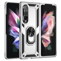 Samsung Galaxy Z Fold3 5G Hybrid Case mit Metall Stand - Silber