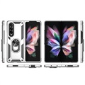 Samsung Galaxy Z Fold3 5G Hybrid Case mit Metall Stand - Silber