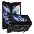 Samsung Galaxy Z Fold4 5G Hybrid Case mit Metall Stand - Schwarz