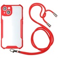 iPhone 13 Hybrid Case mit Schlüsselband - Rot