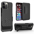 iPhone 13 Pro Hybrid Hülle mit Gürtelclip - Schwarz