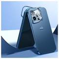iPhone 14 Pro Max Hybrid Hülle mit Verstecktem Ständer - Blau