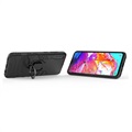 Samsung Galaxy A70 Hybrid Case mit Ringhalterung - Schwarz