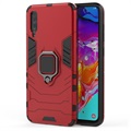 Samsung Galaxy A70 Hybrid Case mit Ringhalterung - Rot