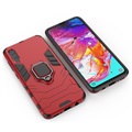 Samsung Galaxy A70 Hybrid Case mit Ringhalterung - Rot