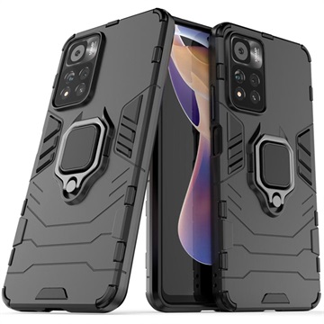 Xiaomi Redmi Note 11 Pro/Note 11 Pro+ Hybrid Case mit Ringhalterung - Schwarz