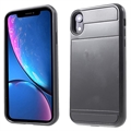 iPhone XR Hybrid-Hülle mit Schiebekartenhalter - Schwarz