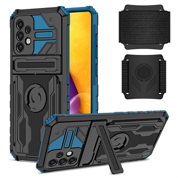 Samsung Galaxy A52 5G, Galaxy A52s Hybrid Hülle mit Armband - Blau / Schwarz
