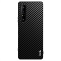 Imak LX-5 Sony Xperia 1 III Hybrid Hülle - Karbonfaser - Schwarz