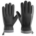 Isolierte, winddichte Touchscreen-Handschuhe für Männer - Schwarz