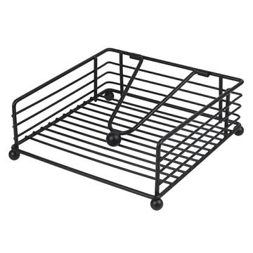 Serviettenhalter aus Eisen mit Papierpresse - Schwarz