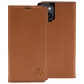 JT Berlin BookCase Tegel iPhone 13 Leder Flip Hülle - Cognac