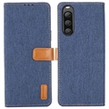 Sony Xperia 10 V Jeans Series Wallet Hülle