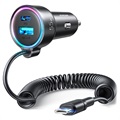 Joyroom JR-CL07 3-in-1 Auto Schnellladegerät 55W - USB-C - Schwarz