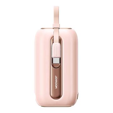 Joyroom JR-L012 Bunte 10000mAh Power Bank - USB-C & Lightning Kabel, 22.5W - Pink