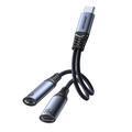 Joyroom SY-C03 2-in-1 Audio Adapter - Schwarz